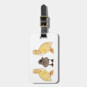 Graue, gelbe und graue Duckling-Fotos nach Maß Gepäckanhänger (Vorderseite vertikal)