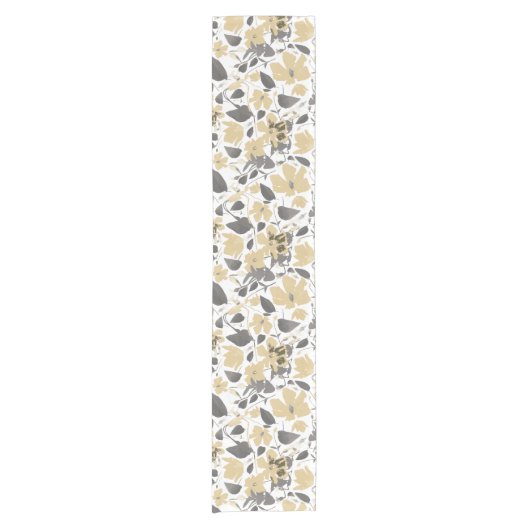 Graue gelbe Wasserfarbe Weindekoration Kurzer Tischläufer (Vorderseite)