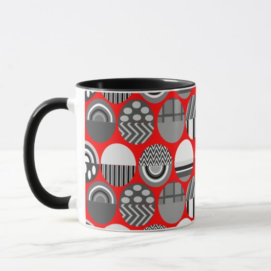 Graue Gemustert Ovals-Tasse Tasse (Links)