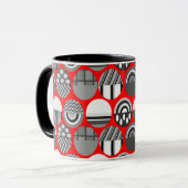 Graue Gemustert Ovals-Tasse Tasse (Vorderseite Links)