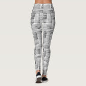 Graue gemusterte Leggings mit Kratzmuster (Rückseite)