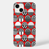 Graue Gemusterte Ovale Case-Mate iPhone Hülle (Rückseite)