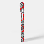 Graue Gemusterte Ovale Case-Mate iPhone Hülle (Rückseite / Links)