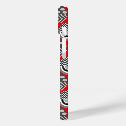 Graue Gemusterte Ovale Case-Mate iPhone Hülle (Rückseite / Links)