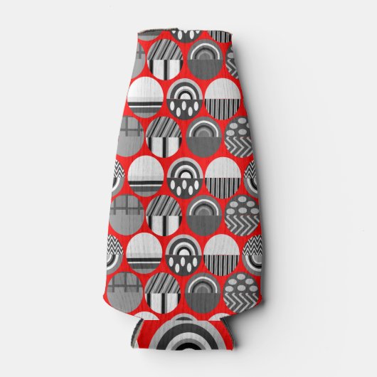 Graue Gemusterte Ovale Flaschenkühler (Vorderseite)