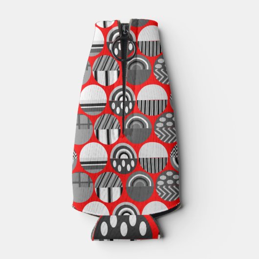 Graue Gemusterte Ovale Flaschenkühler (Rückseite)