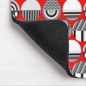 Graue Gemusterte Ovale Mousepad (Ecke)