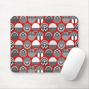 Graue Gemusterte Ovale Mousepad