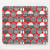 Graue Gemusterte Ovale Mousepad (Vorne)