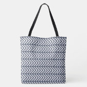 Graue gemusterte Tote-Tasche Tasche (Rückseite)
