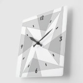 Graue geometrische Wall-Uhr Quadratische Wanduhr (Winkel)
