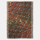 Graue "gerahmte Augen", Grätze, Quadrate oder rote Decke (Vorderseite Vertikal)