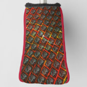 Graue "gerahmte Augen", Grätze, Quadrate oder rote Golf Headcover (Rotieren 90)