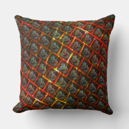 Graue "gerahmte Augen", Grätze, Quadrate oder rote Kissen