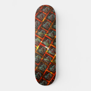 Graue "gerahmte Augen", Grätze, Quadrate oder rote Skateboard