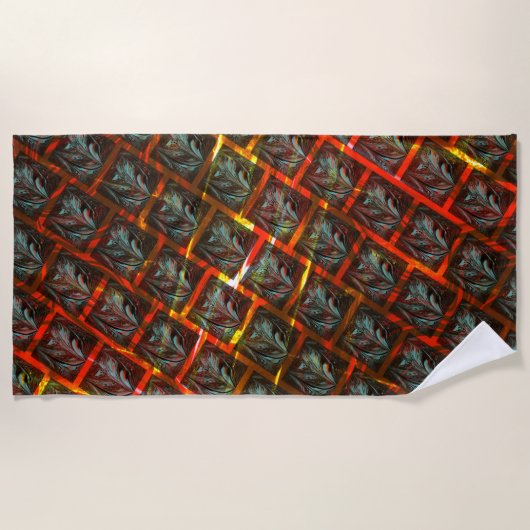 Graue "gerahmte Augen", Grätze, Quadrate oder rote Strandtuch (Vorderseite)