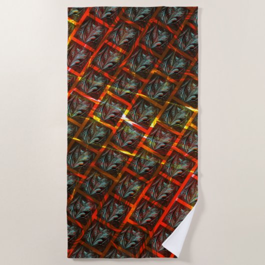 Graue "gerahmte Augen", Grätze, Quadrate oder rote Strandtuch (Vorderseite)