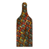 Graue "gerahmte Augen", Kratzer oder rotes Gitter. Schneidebrett (Vorderseite)