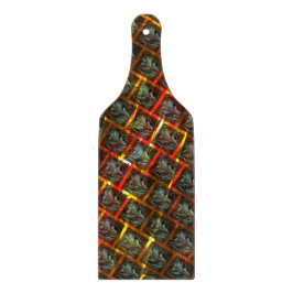 Graue "gerahmte Augen", Kratzer oder rotes Gitter. Schneidebrett