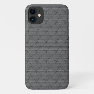 Graue Gestalt mit kleinen Streifen und pixelig Case-Mate iPhone Hülle