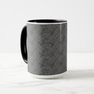Graue Gestalt mit kleinen Streifen und pixelig Tasse