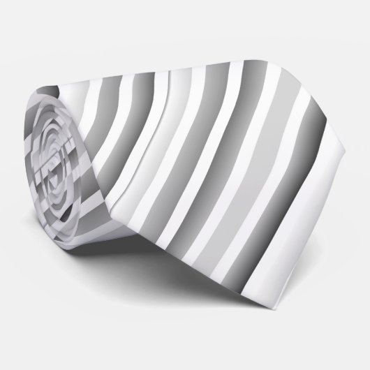 Graue gestreifte Krawatte (Gerollt)