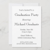 Graue gestreifte kundenspezifische einladung (Rückseite)