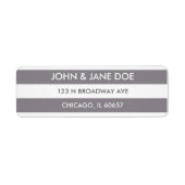 Graue gestreifte Rücksendeadresse (Vorne)