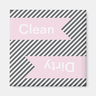 Graue gestreifte säubern - schmutzige magnet