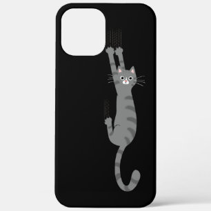 Graue getigerte Katze hängt Lustige graue gestre Case-Mate iPhone Hülle