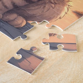 Graue getigerte Katze Puzzle (Seite)