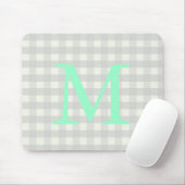 Graue Gingham-Mausunterlage Mousepad (Mit Mouse)