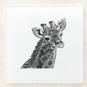 Graue Giraffe Untersetzer (Vorderseite)