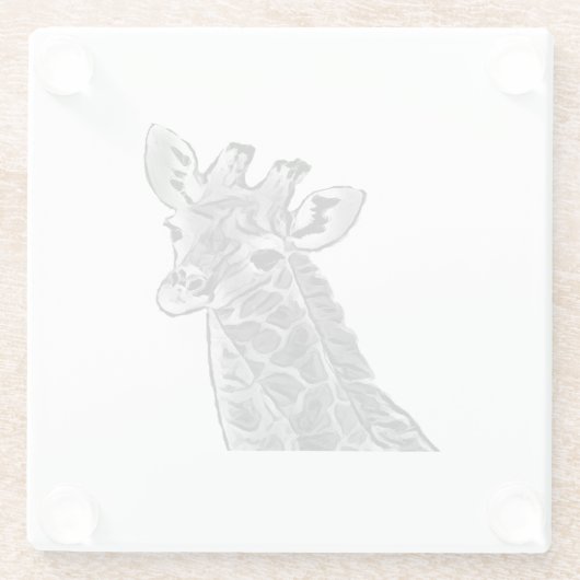Graue Giraffe Untersetzer (Rückseite)