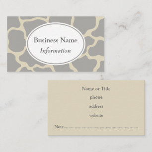 Graue Giraffe-Visitenkarte Visitenkarte