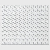 Graue glänzende Herzen niedlich romantisches Muste Geschenkpapier (Flach)