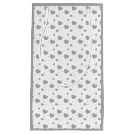 Graue glänzende Herzen niedlich romantisches Muste Kleine Geschenktüte