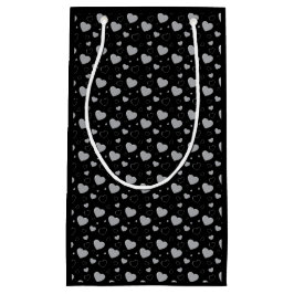 Graue glänzende Herzen niedlich romantisches Muste Kleine Geschenktüte