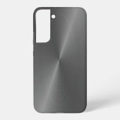 Graue glänzende Imitat Samsung Galaxy Gehäuse Samsung Galaxy Hülle (Rückseite)