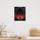 Graue Glimpses: Hyper-Realistisches Halloween-Post Poster (Küche)