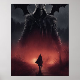 Graue Glimpses: Hyper-Realistisches Halloween-Post Poster