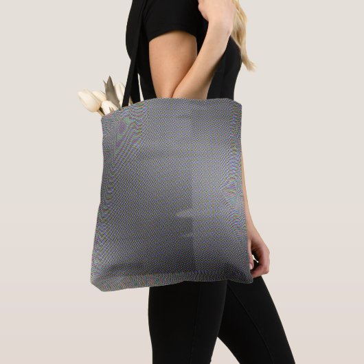 Graue Glitch Art Micro Points Vaporwave Ästhetik Tasche (Von Nahem)