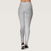 Graue Glitter-Funkeln Leggings (Rückseite)