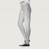 Graue Glitter-Funkeln Leggings (Links)