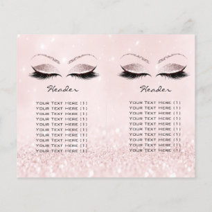 Graue Glitter-Makeup-Eyelash-Preise Faltblatt-Logo Flyer