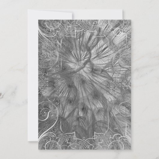 Graue Glitzy Birthday Einladung (Rückseite)