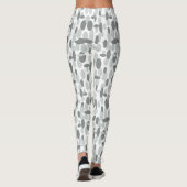 Graue glückliche Oval Spots Leggings (Rückseite)