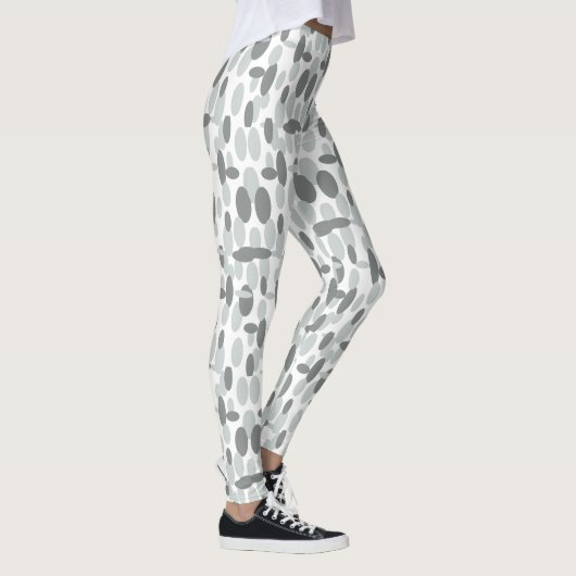 Graue glückliche Oval Spots Leggings (Rechts)