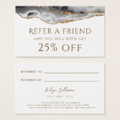 Graue Gold Agate-Referenzkarte (Vorne & Hinten)