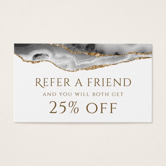 Graue Gold Agate-Referenzkarte (Vorderseite)